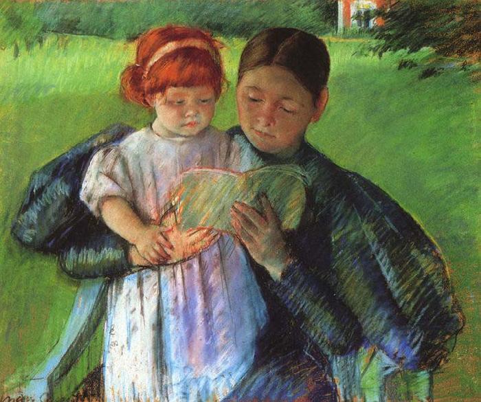 Mary Cassatt Nurse Reading to a Little Girl oil painting image